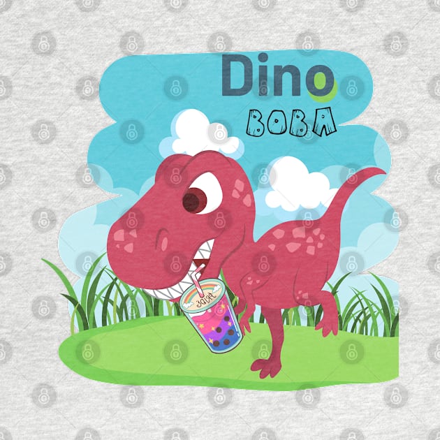 SWEET DINO BOBA DRINK - DINOSAUR by O.M design